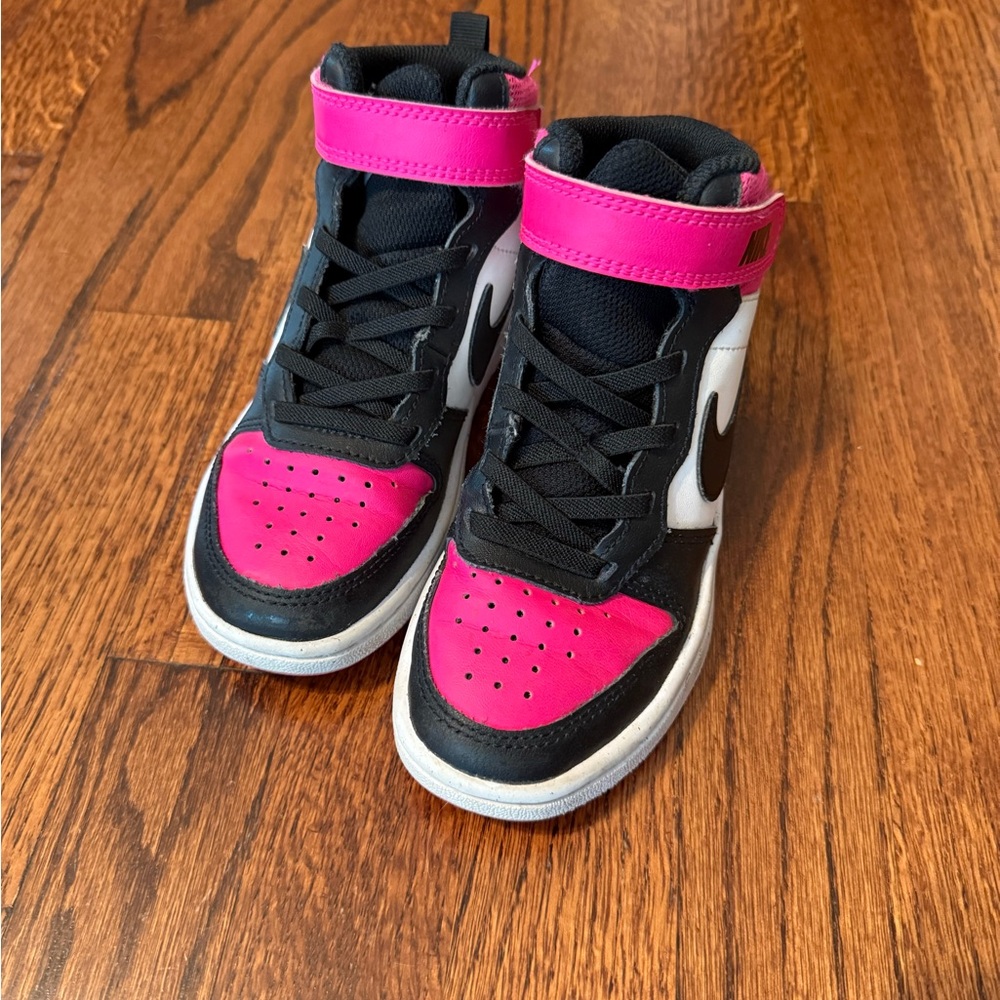 Nike Kids Sneakers - Pink, Black, and White